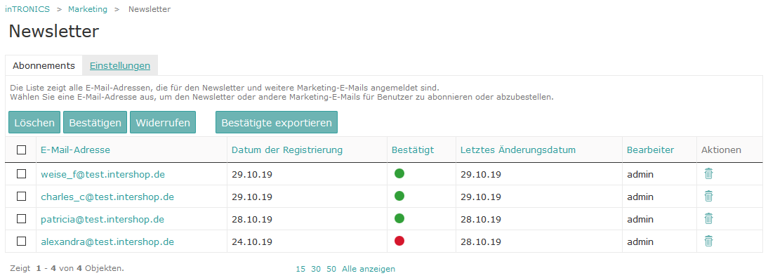 Example: Newsletter Subscriptions