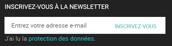 Exemple : Abonnement à la newsletter pour les visiteurs non inscrits de la vitrine