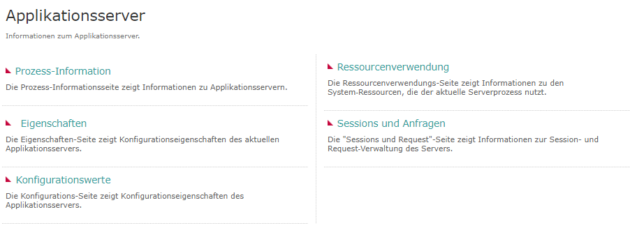 Submodul-Übersichtsseite